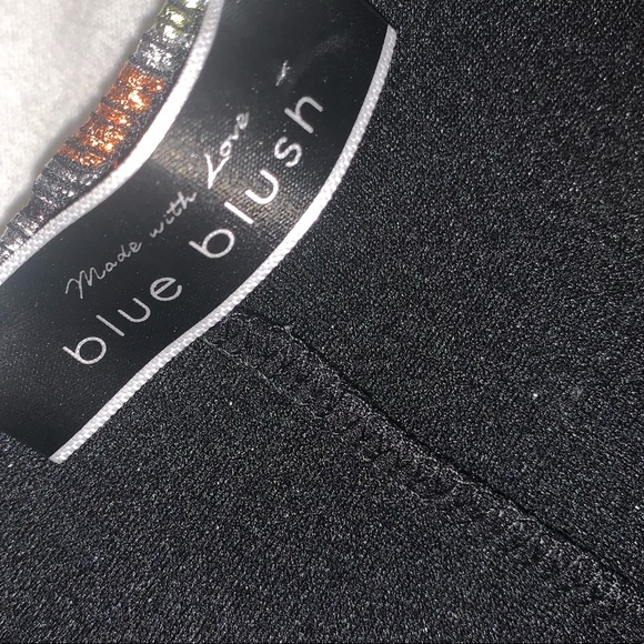 NWOT⚡️Blue Blush Metallic Stripe Bodycon Dress - Picture 5 of 5